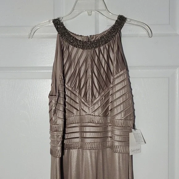 NEW Calvin Klein Wedding Party Mother of Bride Maxi Dress Size 14 - Picture 6 of 16